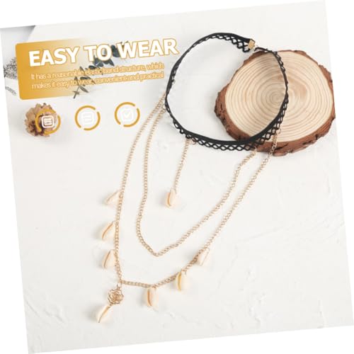 MUCKLILY Boho Mehrschichtige Bein Kette aus Legierung mit Muschelverzierung Elastische Oberschenkelkette Damen Körper Schmuck für Strand und Sommer von MUCKLILY