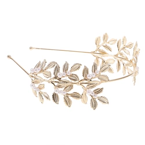 MUCKLILY Braut Haarschmuck mit Perlen und Metallblüten Eleganter Haarreifen für Hochzeiten und Besondere Anlässe für Frauen und Mädchen von MUCKLILY