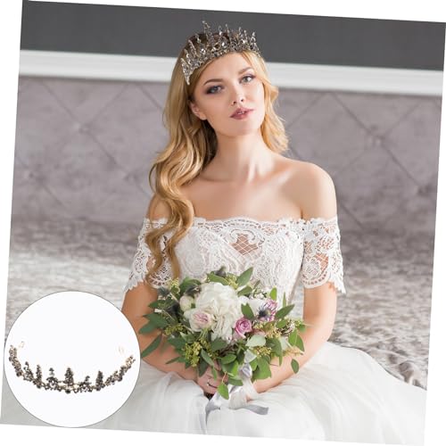 MUCKLILY Brautkrone Hochzeit Tiara Kopfschmuck Kristallkrone Für Bridal Hochzeit Party Mit Vintage Design Und Eleganter Optik von MUCKLILY
