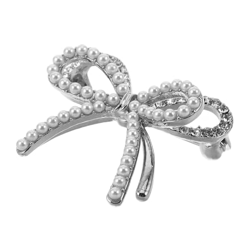 MUCKLILY Brosche mit Schleifen Design Kunstperle für Damen Anstecker für Partys Hochzeiten Formelle Anlässe Femininer Schmuck für Modebewusste Frauen von MUCKLILY