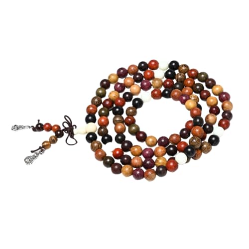 MUCKLILY Buddha Perlenarmband Sandelholz 108 Natürliche Holzperlen für Männer und Paare Stilvolles Handgelenkschmuck für Reisen und Besondere Anlässe von MUCKLILY