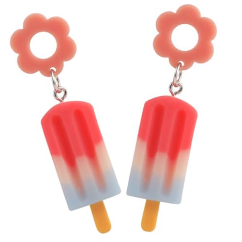 MUCKLILY Bunte Resin Ohrhänger Eiscreme Design Leicht Modisch Teen Mädchen Damen Schmuck für Geburtstag Party Alltag von MUCKLILY