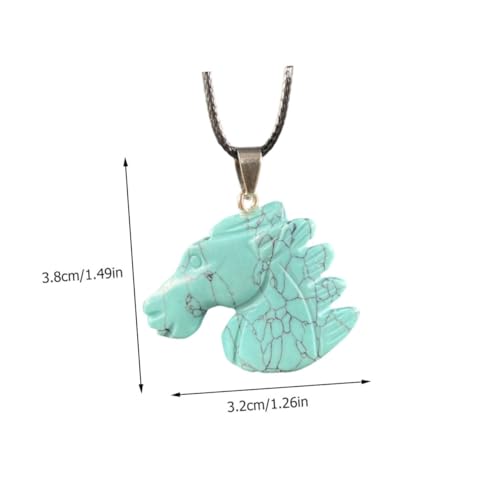 MUCKLILY Bunter Natürlicher Stein Pferdekopf Anhänger Schmuckanhänger für Damen Halskette DIY Schmuckherstellung und Dekoration Einfach zu Verwenden Vielseitig für Zufällige Farbe von MUCKLILY