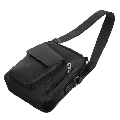 MUCKLILY Business Herren Umhängetasche Klein Robust Vielseitig mit Großer Kapazität für Outdoor Sport Reise Alltag Schwarz von MUCKLILY