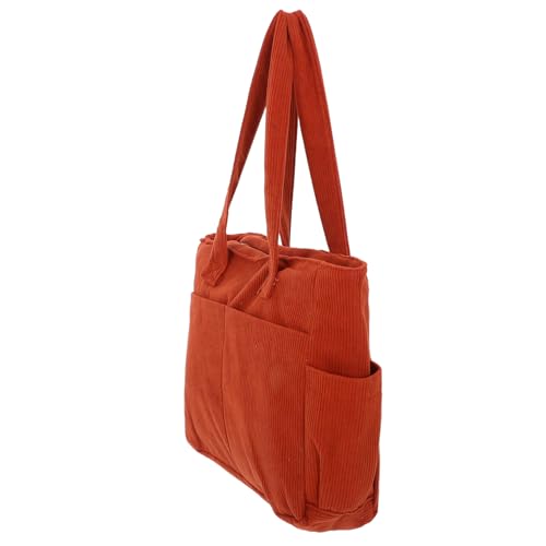 MUCKLILY Canvas Messenger Bag Große Kapazität Lässige Umhängetasche Aus Robuster Segeltuch Für Arbeit Reisen Studium Damen Herren Orange Handtasche Tragbar Crossbody Tote von MUCKLILY