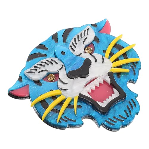 MUCKLILY Cartoon Tiger Brosche Anstecknadel für Damen und Mädchen Pin mit Niedlichem Tiermotiv Farbenfrohe Brosche für Rucksäcke Mäntel Schals und Taschen Einzigartige Modeaccessoire von MUCKLILY