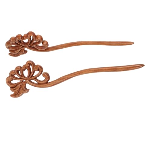 MUCKLILY Carved Holz Haarnadel Chinesischer Haarstab Retro Geschnitzt Eleganter Holz Haarschmuck für Frauen für Chinesische Trachten und Dutts von MUCKLILY