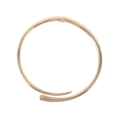 MUCKLILY Chunky Metal Choker Halskette für Frauen Geometrischer Teardrop Offener Federverschluss Statement Schmuck für Hochzeit Party Alltag von MUCKLILY