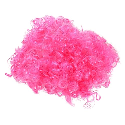 MUCKLILY orangefarbene Lockenperücke Afro-Puffperücke rosa Perücke lockige Echthaarperücke Kostüme für Männer Clownperücke für Damen Clownshaarperücke überdimensioniert Kleidung Afrika Kind von MUCKLILY