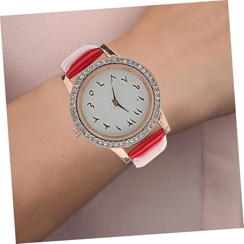 MUCKLILY Damen Armbanduhr Roségold mit Verstellbarem Pu Lederband und Funkelnden Strasssteinen Leichte Analog Armbanduhr für Frauen Modische Uhr für Alltag und Business Geschenkidee von MUCKLILY