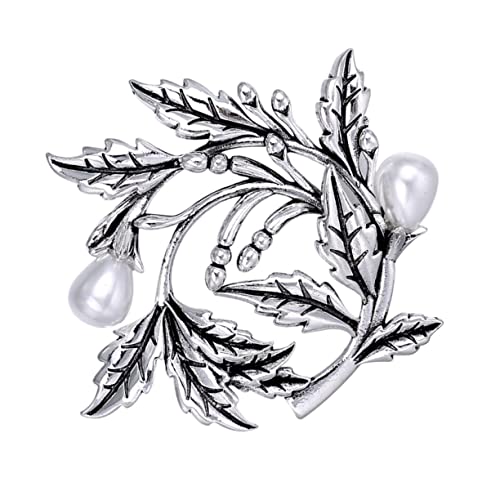 MUCKLILY Brosche Für Damen Kleidung Kranzbrosche Aus Legierung Dekorative Broschennadel Mit Lochdesign Anstecknadel Für Schals Und Hemden Blumenbrosche Für Revers Und Taschen von MUCKLILY