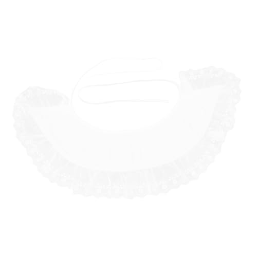 MUCKLILY Damen Fake Collar Holzspitzen Rüschenkragen Baumwolle Abnehmbar Dekorativer Krageneinsatz für Blusen Pullover und Shirts Eleganter Look von MUCKLILY