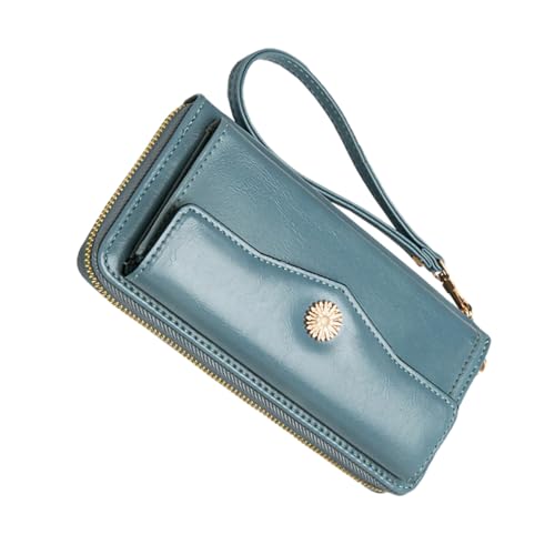 MUCKLILY Damen Langbörse mit Großem Fassungsvermögen Blau aus Langlebigem Material Modische Münzbörse und Clutch Leicht und Kompakt für Alltag Reisen und Shopping Vielseitige von MUCKLILY