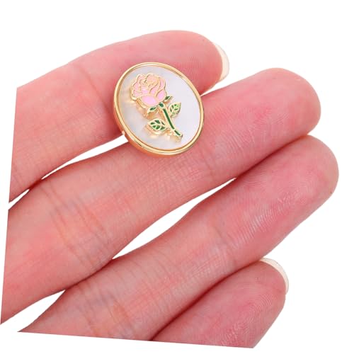 MUCKLILY Damen Manschettenknöpfe Rosenmotiv Runde Französische Manschettenknöpfe für Hemden Elegante Schmuck-accessoires für Business und Festliche Anlässe von MUCKLILY