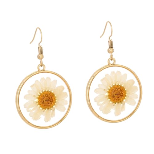 MUCKLILY Damen Ohrhänger Getrocknete Sonnenblumen Blüten Echt Gepresst Einzigartiger Schmuck für Alltag Hochzeit Geschenk MUCKLILY Damen Ohrhänger Getrocknete Sonnenblumen Blüten Echt Gepresst Einzigartiger Schmuck für Alltag Hochzeit Geschenk von MUCKLILY