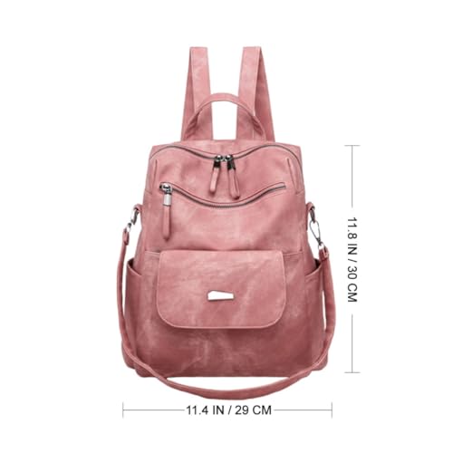 MUCKLILY Damen PU Schultertasche Rucksack Multifunktionale Reisetasche Große Kapazität Zipper für Arbeit Wochenendtrip Shopping Strand Alltag von MUCKLILY