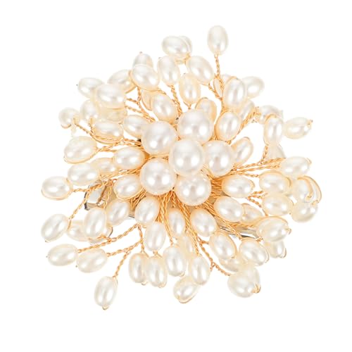 MUCKLILY Damen Perlenbrosche aus Leichte und Tragbare Anstecknadel für Hochzeit Brautkleid Freizeitkleidung Feine Politur Einfach zu Tragen Entfernen Stilvolles Accessoire von MUCKLILY