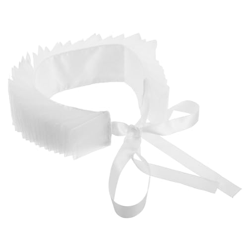 MUCKLILY Damen Spitzenkragen Weiß Vintage Clown Kragen Abnehmbar Weicher Polyester Blusenkragen Elegant Vielseitig für Alltag und Cosplay von MUCKLILY