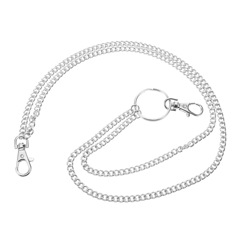 MUCKLILY Verstellbare Hosenkette Metall Jeanskette für Herren und Damen Punk Hip Hop Geldbörsenkette mit Karabinerverschluss Dekorative Hosendekoration für Jeans Outfits von MUCKLILY