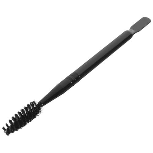 MUCKLILY Doppelseitiger Mascara und Augenbrauenpinsel aus Hochwertigem Nylon mit Holzgriff Schwarzer Schminkpinsel für Präzises Augen Make Up Leicht und Handlich für Beauty und von MUCKLILY