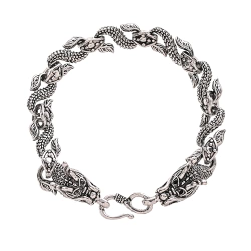 MUCKLILY Doppeltes Drachenkopf Armband Herren Schmuck Metalllegierung Charm Bracelet Stilvoll Modisch Robust für Alltag und MUCKLILY Doppeltes Drachenkopf Armband Herren Schmuck Metalllegierung Charm Bracelet Stilvoll Modisch Robust für Alltag und von MUCKLILY