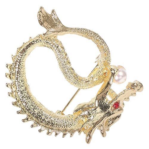 MUCKLILY Drachenbrosche Chinesischer Stil Für Frauen Metallschmuck Brosche Drachennadeln Und Broschen Exquisiter Schmuck Für Vintage-kleider Partys Hochzeiten Und Geburtstage von MUCKLILY