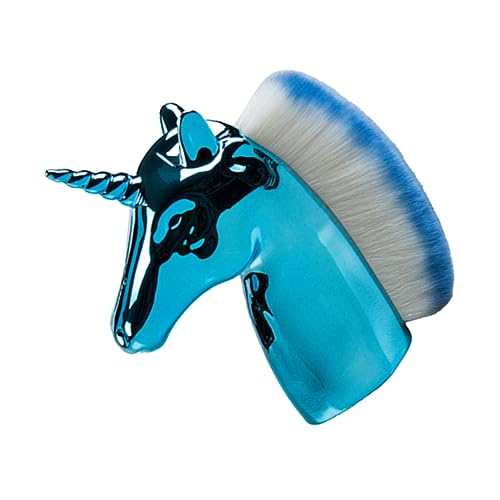 MUCKLILY Einhorn-form Kosmetikpinsel Professioneller Make-up-pinsel Für Frauen Puder-rougepinsel Und Foundation-pinsel Mit Blauer Tragetasche Hochwertiger Kunststoffgriff von MUCKLILY