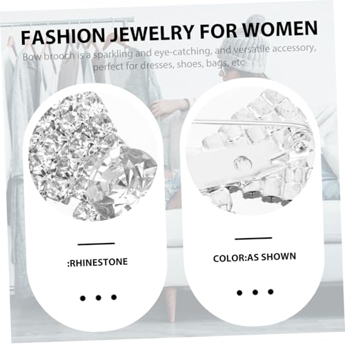MUCKLILY Elegante Brosche Damen Schleifen design mit Funkelnden Strasssteinen und Perlen Modische Anstecknadel für Kleider Taschen und Schuhe Vielseitiges Schmuckaccessoire für Besondere von MUCKLILY