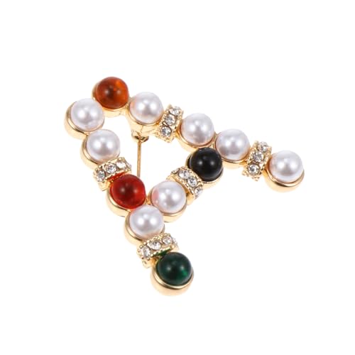 MUCKLILY Elegante Buchstaben brosche aus Legierung Modische Anstecknadel für Kragen Vielseitiger Modeschmuck für Kleidung Taschen Hüte Geeignet für Hochzeiten Partys und Alltag von MUCKLILY
