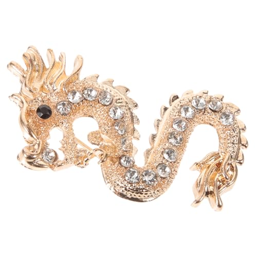 MUCKLILY Elegante Chinesische Drachenbrosche Anstecknadel Vintage Stil Modische Schmuckbrosche für Damen Jacken Pullover Schals Accessoire Geschenkidee von MUCKLILY
