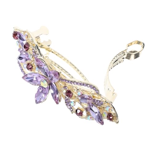 MUCKLILY Elegante Haarklammer mit Funkelnden Strasssteinen Blumiges Design Sanfte Fixierung Haarschonend Frühling haarclip für Frauen für Hochzeiten Partys und Festliche Anlässe von MUCKLILY