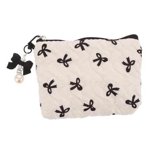 MUCKLILY Elegante Kosmetiktasche mit Schleifen Design Multifunktionaler Makeup Organizer Bag für Frauen Tragbare Schminktasche für Reisen Langlebig Leicht zu Reinigen zur Aufbewahrung von von MUCKLILY