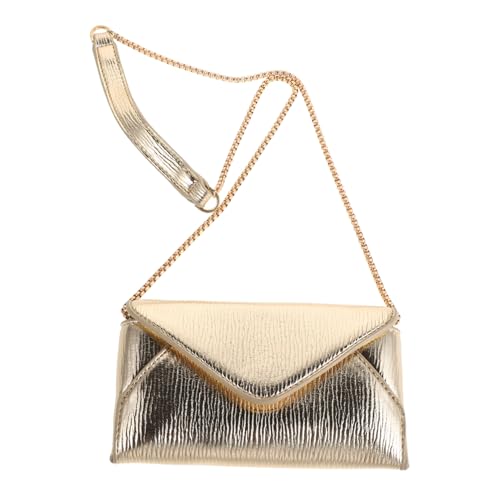 MUCKLILY Elegante Mini PU Umhängetasche Damen mit Kette Kompakte Envelope Clutch für Besondere Anlässe Modische Schultertasche aus Langlebigem Material für Abend und Hochzeit von MUCKLILY