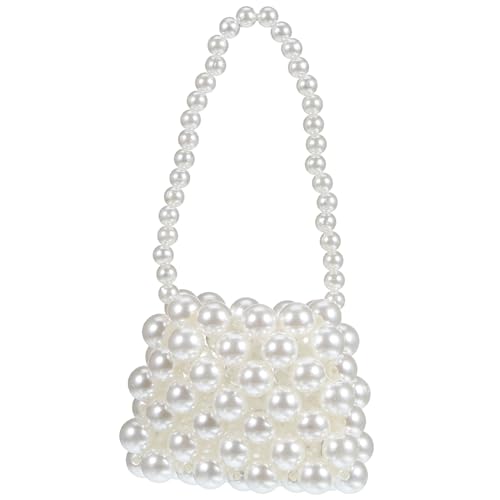 MUCKLILY Elegante Perlenhandtasche Damen Mini Clutch Leicht Kompakt Vielseitig Robust für Party Hochzeit Geschenk von MUCKLILY
