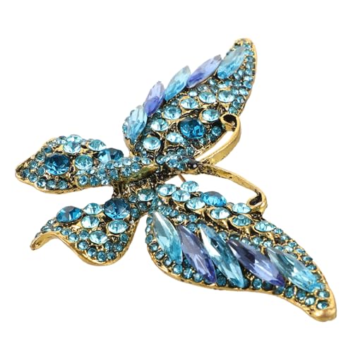 MUCKLILY Elegante Schmetterlingsbrosche mit Strass Modische Anstecknadel für Damenkleidung Hüte und Schals Sicher Haftender Schmuckpin Geschenk für Frauen zu Besonderen Anlässen von MUCKLILY