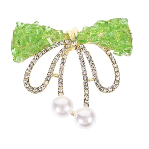 MUCKLILY Elegante Strasssteine Brosche Damen Vintage Stil Schleifenform Anstecknadel Kristallbrosche Schmuck für Frauen Vielseitig Kombinierbar Festlich und Casual Geeignet von MUCKLILY