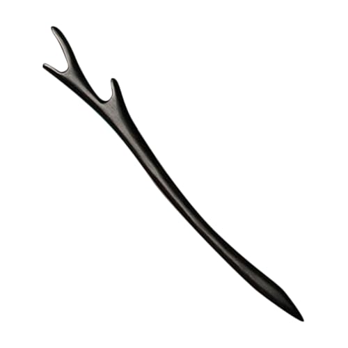 MUCKLILY Eleganter Schwarzer Ebenholz Haarstab Handgefertigter Chinesischer Haarschmuck für Damen Vintage Holz Haarstäbchen zum Schnellen Dutt Styling Dekorativer Haarschmuck für Partys von MUCKLILY