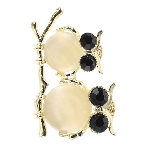 MUCKLILY Eulenbrosche mit Funkelnden Strasssteinen Hochwertige Tier Anstecknadel für Damen Langlebiges Material Strahlender Schmuck als Liebevolles und Besonderes Accessoire von MUCKLILY
