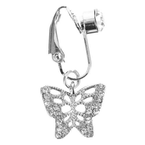 MUCKLILY Fake Bauchnabelring Clip Dangle Bauchnabelpiercing Schmuck für Damen Nicht Piercing Körperschmuck Edelstahllegierung Festival Party Zubehör von MUCKLILY