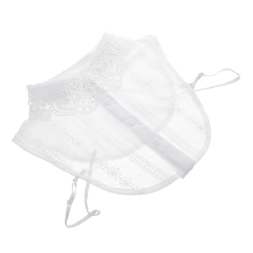 MUCKLILY Falscher Kragen Damen Spitzenkragen aus Baumwolle Abnehmbarer Blusenkragen Langlebiger und Weicher Fake Collar Modisches Shirt Accessoire für Blusen und Tuniken Leicht zu Reinigen von MUCKLILY