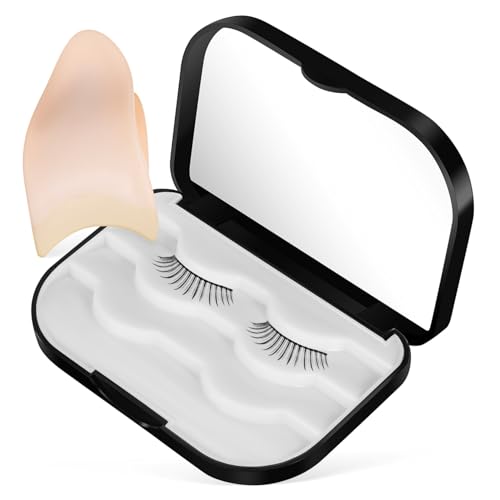 MUCKLILY Falscher Wimpern Organizer mit Spiegel Leere Reisebox für Falsche Wimpern Wimpernclip für Make Up und Unterwegs Kompakt und Praktisch für Wimpern MUCKLILY Falscher Wimpern Organizer mit Spiegel Leere Reisebox für Falsche Wimpern Wimpernclip für Make Up und Unterwegs Kompakt und Praktisch für Wimpern von MUCKLILY