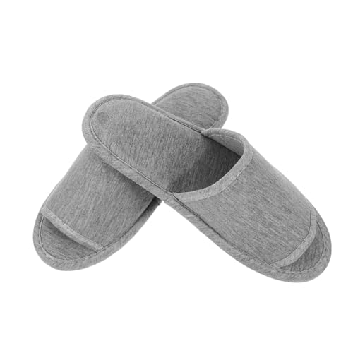 MUCKLILY Faltbare Sandalen Für Reisen Ausflüge Tag Der Offenen Tür Zehenpartie Geschäft Leicht Damen Bequeme Hausschuhe Gästebedarf Zuhause Hotel Und Rutschfest Grau Herren von MUCKLILY