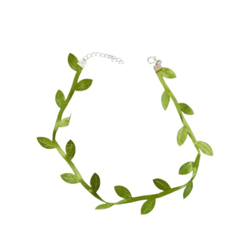MUCKLILY Grüne Halskette Für Mädchen Choker Aus Polyester Mit Kreativem Kurzdesign Mode Für Party Geburtstag Alltag von MUCKLILY