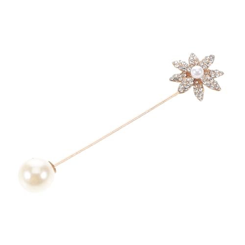MUCKLILY Faux Pearl Blumen Brosche für Damen Strass Brosche für Anzüge Hüte und Kleider Elegantes Accessoire zur Aufwertung Ihres Looks für Hochzeiten und Formelle Anlässe von MUCKLILY