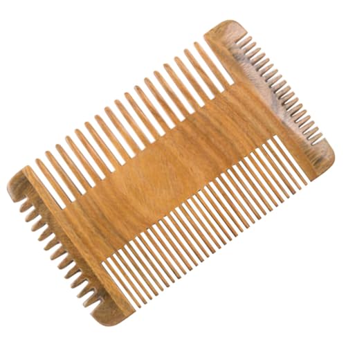 MUCKLILY Feiner Holzkamm mit Eng Anliegenden Zähnen Langlebiger Haarstyling kamm für Damen und Herren Handgefertigter Massagekamm aus Grünem Sandelholz Tragbar für Glattes und Gepflegtes von MUCKLILY