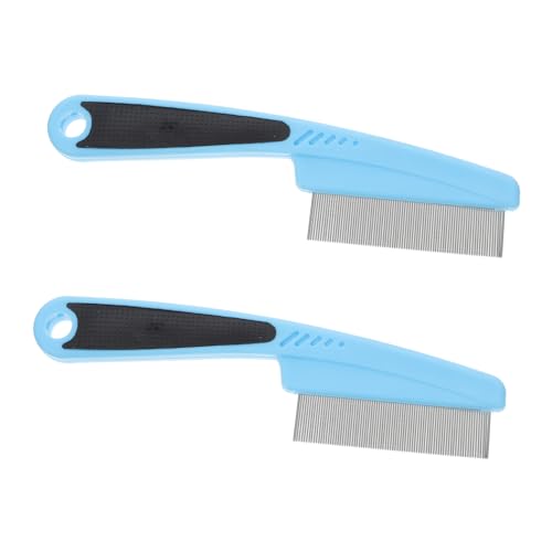 MUCKLILY Feinzahnkamm für Schuppenentfernung 2 Stück Ergonomischer Griff Geeignet für Erwachsene Kinder und Haustiere von MUCKLILY