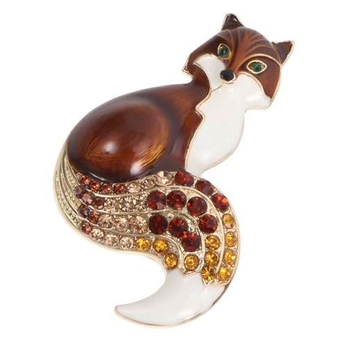 MUCKLILY Fox Brosche aus Langlebiger Legierung Modisches Party accessoire für Kleidung Vielseitige Anstecknadel für Jacken Kleider Taschen Stilvoller Vintage look von MUCKLILY