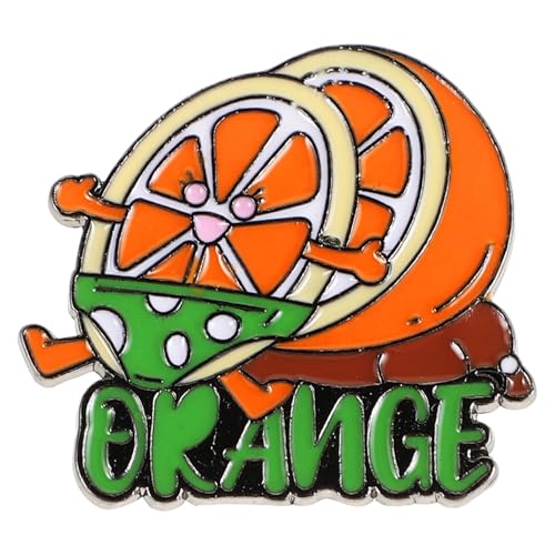 MUCKLILY Frucht Emaille Brosche Niedliche Orange Anstecknadel für Damen Metallpins für Rucksäcke Jacken und Hüte Accessoires für Orange Shirt Day von MUCKLILY