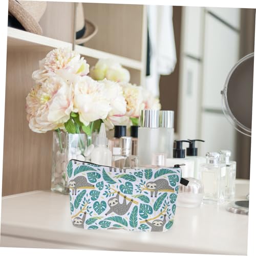 MUCKLILY Gedruckte Kosmetiktasche mit Baumfaultier Motiv Tragbare Damen Make Up Tasche aus Strapazierfähigem Dacron Multifunktionale Schminktasche für Reise Büro und Alltag als für Frauen von MUCKLILY