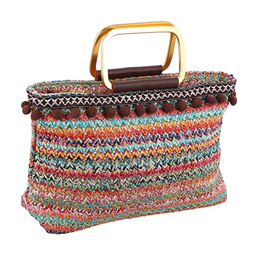 MUCKLILY Geflochtene Handtasche Trendige Aufbewahrungstasche für Freizeit Strand Große Kapazität Stilvolles Design MUCKLILY Geflochtene Handtasche Trendige Aufbewahrungstasche für Freizeit Strand Große Kapazität Stilvolles Design von MUCKLILY